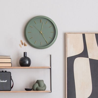 House Nordic Rossano seinäkello vihreä halk. 30 cm